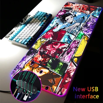 Hot Clasic Personaje Anime RGB Mouse Pad-ul Multi-interfață Patru de Andocare USB Dock USB HUB Typec Interfață XXL MousePad Birou Mat