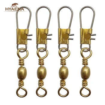Hyaena 50pcs Pescuit Butoi Swivel Pin Cârlige de Pescuit Interlock Snap Rulment de Rulare Pivotante, Inele Solide Conector
