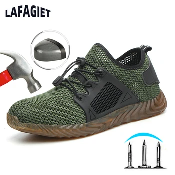 Indestructibil Ryder Pantofi Bărbați și Femei bombeu metalic Munca Încălțăminte de protecție Puncție-Dovada Cizme Usoare, Respirabil Adidași