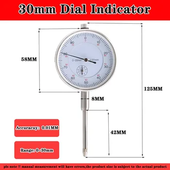 Instrument de precizie 0,01 mm Precizie de Măsurare Instrument cu Cadran Dial Indicator Indicator Indicatori de Măsurare de Precizie Instrument