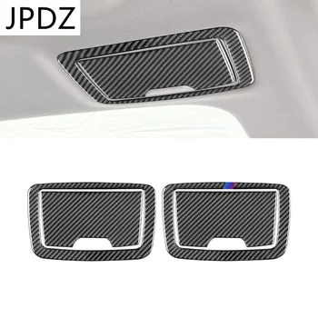 Interior de mașină din fibra de carbon Rândul din Spate Oglindă de Machiaj Capacul Ornamental Cosmetice Rama Oglinda Pentru BMW Seria 5 G30 2018-2021 accesorii auto