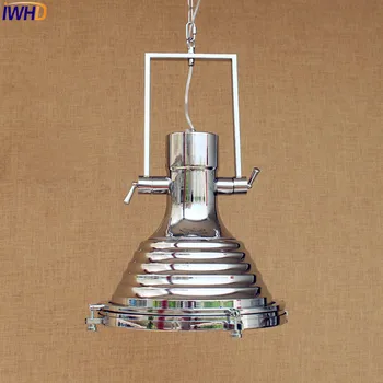 IWHD American Loft Stil Retro Pandantiv Lumini Corpuri de Lampe Industriale Epocă Agățat Lampă Lumină Hanglamp Suspendarea corpurilor de Iluminat