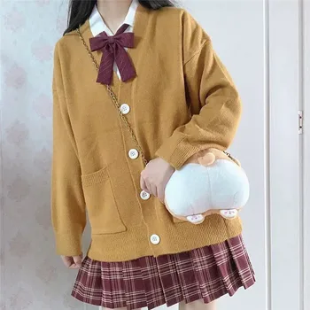 Japoneze JK Pulover Cardigan Femei Stil coreean cu mâneci Lungi Cardigan Jacheta Student Dulce Toamna Iarna Pulover Haina