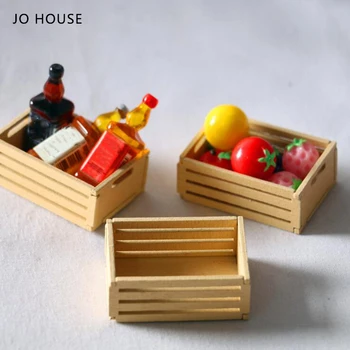 JO CASA Mini Cutie de Lemn 1:12 1:6 casă de Păpuși Minatures Model de casă de Păpuși, Accesorii