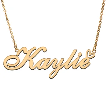 Kaylie Numele Tag Colier Personalizat Pandantiv Bijuterii Cadouri pentru Fiica Mama Prietena Ziua de naștere Petrecere de Craciun Cadou