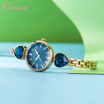 KIMIO Royal Blue Diamond Brățară pentru Femei Ceasuri Bandaj de Cristal Ceas pentru Femei Brand de Lux Femeie Ceas de mână 2020 Nou-veniți