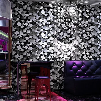 Ktv Tapet 3D Tridimensional de Personalitate de Moda Flash Bar Hotel de Lux Ballroom Tema Caseta de Tavan Tapet