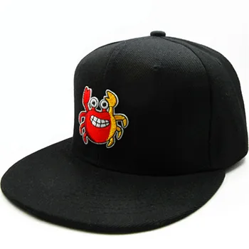 LDSLYJR Desene animate crab broderie de bumbac Șapcă de Baseball capac de hip-hop Reglabil Snapback Pălării pentru bărbați și femei 102