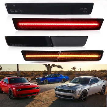 LED-uri de poziție Laterale Lumina Pentru Dodge Challenger Scat Pack SRT Hellcat și SRT Hellcat Avion Widebody Față de Lumină de Chihlimbar Lampă Spate Rosu