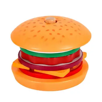 Lemn De Stivuire Jucării Juca Accesorii De Bucătărie Hamburger Montessori Jucării Pentru Copii Mici Și Copii Preșcolari De Învățământ