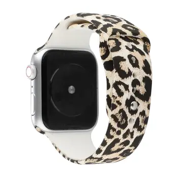 leopard curea pentru Apple watch band 44mm 40mm 42mm 38mm Silicon femeie brățară tipărite centura iwatch serie SE 6 5 4 3 accesorii