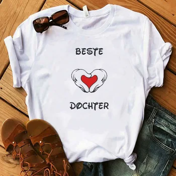 Litere Dragoste tricou Femei de Imprimare Alb cu Maneci Scurte Cuplu Tricou Cadou Pentru cel Mai bun Prieten