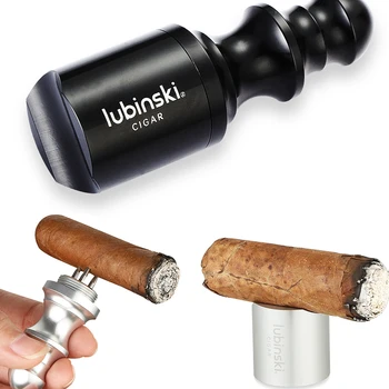 LUBINSKI Aliaj Mini Suportul Portabil Trabuc Restul Cu Tutun de Foraj Pin Hole Trabuc Selector de Fumat Gadget-uri Cadou Cutie de Ambalare