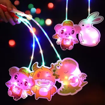 Luminos Felinar Portabil Petrecere de Crăciun Prop Consumabile LED-uri Strălucire Felinar de Culoare Luminoase Decorative