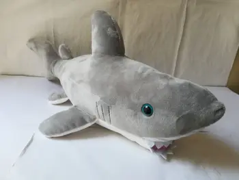 mare 60cm minunat gri shark jucărie de pluș moale papusa pernă de jucărie ,cadou de ziua b2008