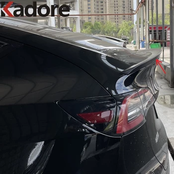 Mașina Din Spate A Capacului Portbagajului Capac Ornamental Pentru Tesla Model Y 2020 2021 2022 Fibra De Carbon Poarta Coada De Turnare Garnitura Benzi Autocolant Accesorii