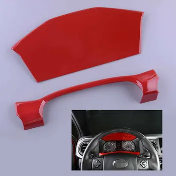Mașină Roșie Interior Tablou De Bord Capacul Ornamental Autocolant Cadru Set Decor Se Potrivesc Pentru Toyota Tacoma 2021 2020 2019 2018 2017 2016