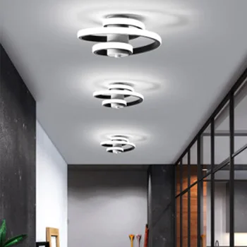 Metal heliciform Alb&Negru Moderne Plafon Lampă cu Led-uri Dormitor, Coridor, Balcon originalitate geometrie Lumini