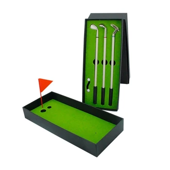 Mini Golf, Set Golf Set Pix Mini Desktop dar si Golf Mingi de Golf Club Pen Joc cu Steagul, Putting Green, 3pcs Golf Club Pixuri