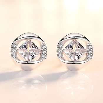 Minimalist Mici Cercei Stud Drăguț Roz Zirconia Cristale Mici Geometrice Cercel Piercing Accesorii Cele Mai Bune Cadouri Pentru Femei