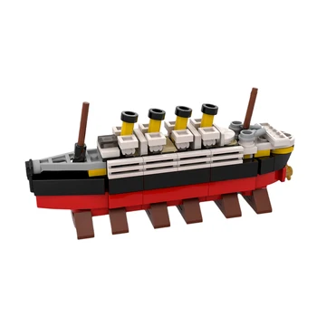 MOC-90208 Micro Nava Titanic Buidling Blocuri de Cărămizi Asambla Construcția de Particule Copil Adult Jucărie Cadou de Ziua Decor 152PCS
