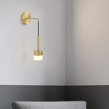 Modern lampă de Perete de Metal de Perete Led lumina pentru acasă/baie/dormitor/living decor Sticlă umbra wandlamp