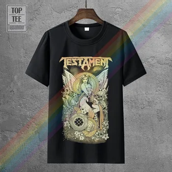 Montate Tricouri Testament Maiden T-Shirt Trupa Thrash Metal Muzica Eric Peterson Moștenirea Scurt Amuzant Echipajul Gât T Shirt Pentru Barbati