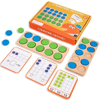 Montessori Din Lemn Matematica Zece-Cadru Jucării Matematica Preșcolar Manipulare Numărul De Sens Contoare De Activitate Copii Jucarii Jocuri De Educație Timpurie