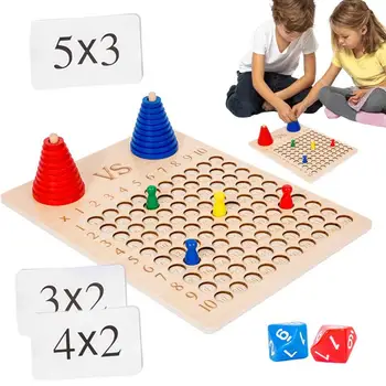 Multiplicarea Tabla De Joc Din Lemn Montessori Multiplicare Tabla De Joc Montessori Pentru Copii Din Lemn Matematica Blocuri De Bord Pentru