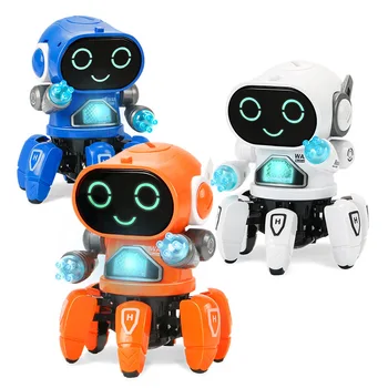 Muzica Dance 6 Gheare Robot Caracatiță Spider Roboți-Vehicul Cadou De Ziua Jucării Pentru Copii Pentru Copii De Educație Timpurie Jucărie Pentru Copii Baieti Fete