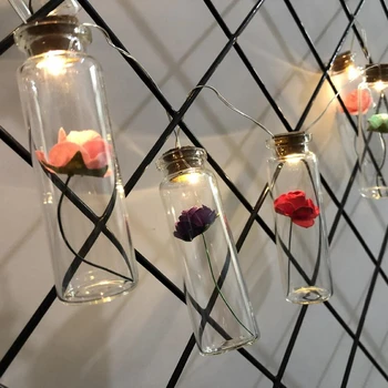 mycyk Noi 1M 10 LED-uri Romantice de Trandafir care Doresc Sticla Sârmă de Cupru Șir Lumina casa decor de Crăciun cadou creativ fără baterii