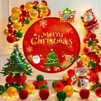 Navidad Balon Decor De Crăciun Fundal Decoratiuni De Perete Pachetul De Partid De Clasă Grădiniță Shop Dress Up Consumabile