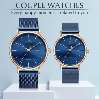 NAVIFORCE Top brand de Lux Mens ceasuri Quartz simplu bărbați Femei Set Impermeabil ceas barbati Câteva Ceasuri Relogio Masculino