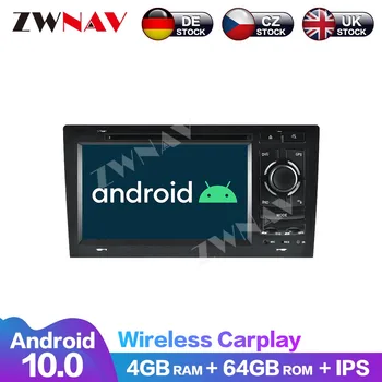Navigatie GPS Auto Multimedia Player Android cu Ecran Tactil 10 4+64G 8 Core Carplay DSP Pentru Audi A8 S8 1994-2003 DVD Player