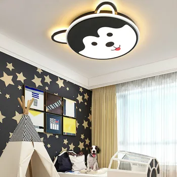 Negru de câine de desene animate cu led-uri moderne candelabru de tavan pentru camera copiilor fată băiat dormitor mobilier led lampă candelabru doggy LB022020