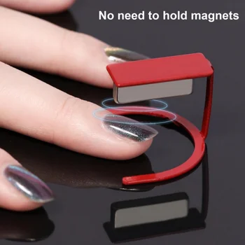 Noi 3-Color Nail Art Magnet Suport Magnetic Ridicat Compact de Spin Gratuit 3D Magic Ochi de Pisica Gel Polish Titularul Unghii DIY Instrumente