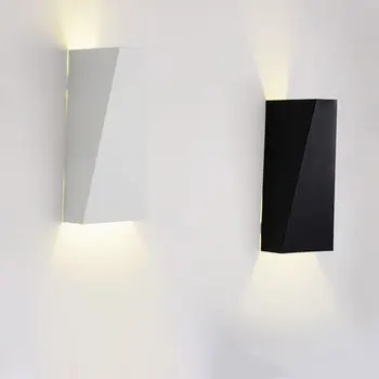 Noi Minimalist Modern Dublu Geometrie 10W LED-uri Lampă de Perete Lampă de Noptieră Interior Perete Lampă de Agățat SMD 5730 AC 85-265V