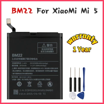 Noi schelălăind BM22 Bateria Telefonului Pentru Xiaomi mi 5 Mi5 Acumulator Compatibil Înlocuire Baterii 3020mAh Instrumente Gratuite
