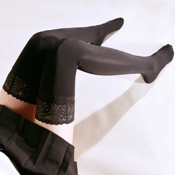 NOI Soomth Imitație de Piele pentru Femei Dresuri Sexy False Ciorapi Transparente Elastic Gros de Cald Plus Catifea Non-alunecare de Fete Ciorapi