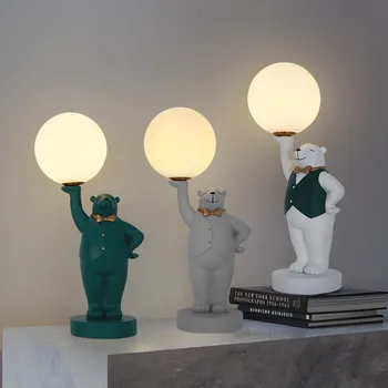 Nordic creative personaje de desene animate luna lampă lampă de noptieră living modern, simplu decor Dormitor Lampă de Masă