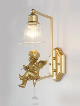 Nordic creative Înger lampă de perete dormitor lampă de noptieră American living culoar balcon lampa franceză lampă de perete