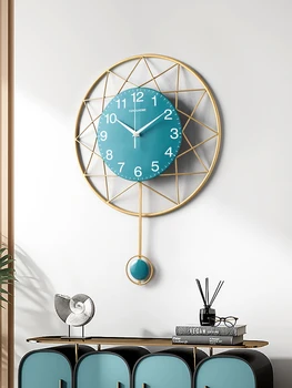 Nordic minimalist acasă ceas de perete ceas de perete decor de lux lumina living mut ceas creatoare de moda roșu net ceasuri de perete