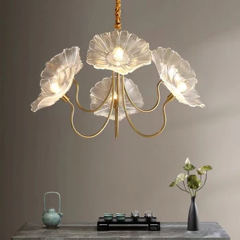 Nordic Stil Candelabru Franceză Living Minimalist Lampa De Creație De Artă Din Sticlă De Lux Lumina Sufragerie, Dormitor Atmosferice Lămpi