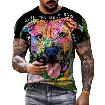 Nou Animal de Câine 3D de Imprimare T-Shirt Camasi Barbati Casual Clasic Haine Pierde T-Shirt de Vară Mâneci Scurte T-Shirt