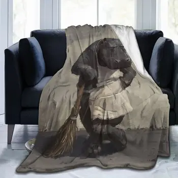 Nou animal de Hipopotam de imprimare 3D tipărite pătură, cuvertură de pat pătură retro lenjerie de pat pătrat picnic pătură moale