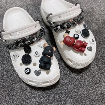 Noua Moda Fierbinte DIY Croc Accesorii Pachet Drăguț Croc Farmecul Anime Minunat Flori Lanț Saboți Decoratiuni de Pantofi de Calitate Toate-meci