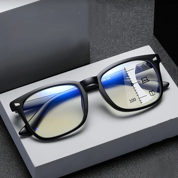 Noua Piata Multifocală Progresivă Ochelari de Citit de Oameni de Moda Cu Dioptrii Anti-orbire Calculator Ochelari de vedere Femei UV400+1.0+4.0