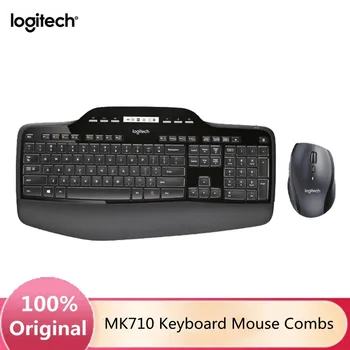 Noul Logitech MK710 Wireless Keyboard Mouse-Set de 2.4 GHz Ergonomic mouse-urile Optice LCD Panou de Control pentru Joc PC și de Lucru