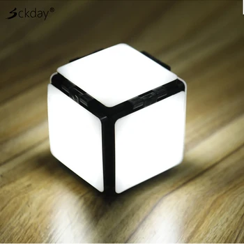 Noutatea Cub Rubik Lumina de Noapte LED 3 Moduri Pliabil Lampa USB de Încărcare Cort de Camping Iluminat Portabil pentru Birou Decoratov Lumini