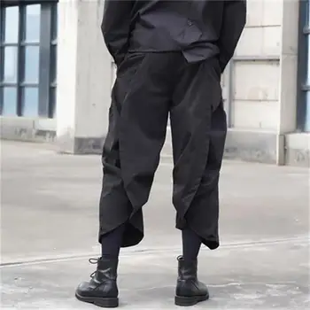 Nouă Bărbați Pantaloni Largi Primăvara Și Toamna Noi Neregulate Personalitate Rece Casual Super Liber de Mari Dimensiuni Nouă Minute Pantaloni
